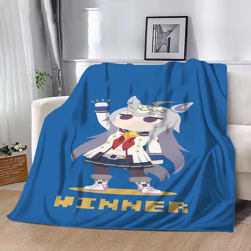

Anime O-Oguri Cap Umamusume Throw Blanket Microfiber Bedding Sofas Blankets for Decorative Sofa Throwing Soft Plaid With Print