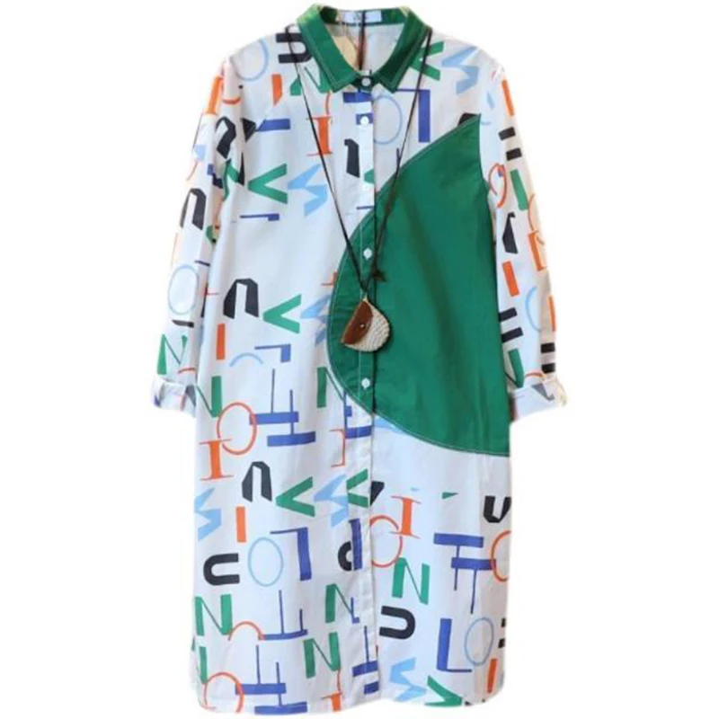 Women Long Shirts Blouse Y2k Retro Vintage Cotton Shirts Female Clothes Pullovers Outerwear Oversized Long Sleeve Ladies Tops