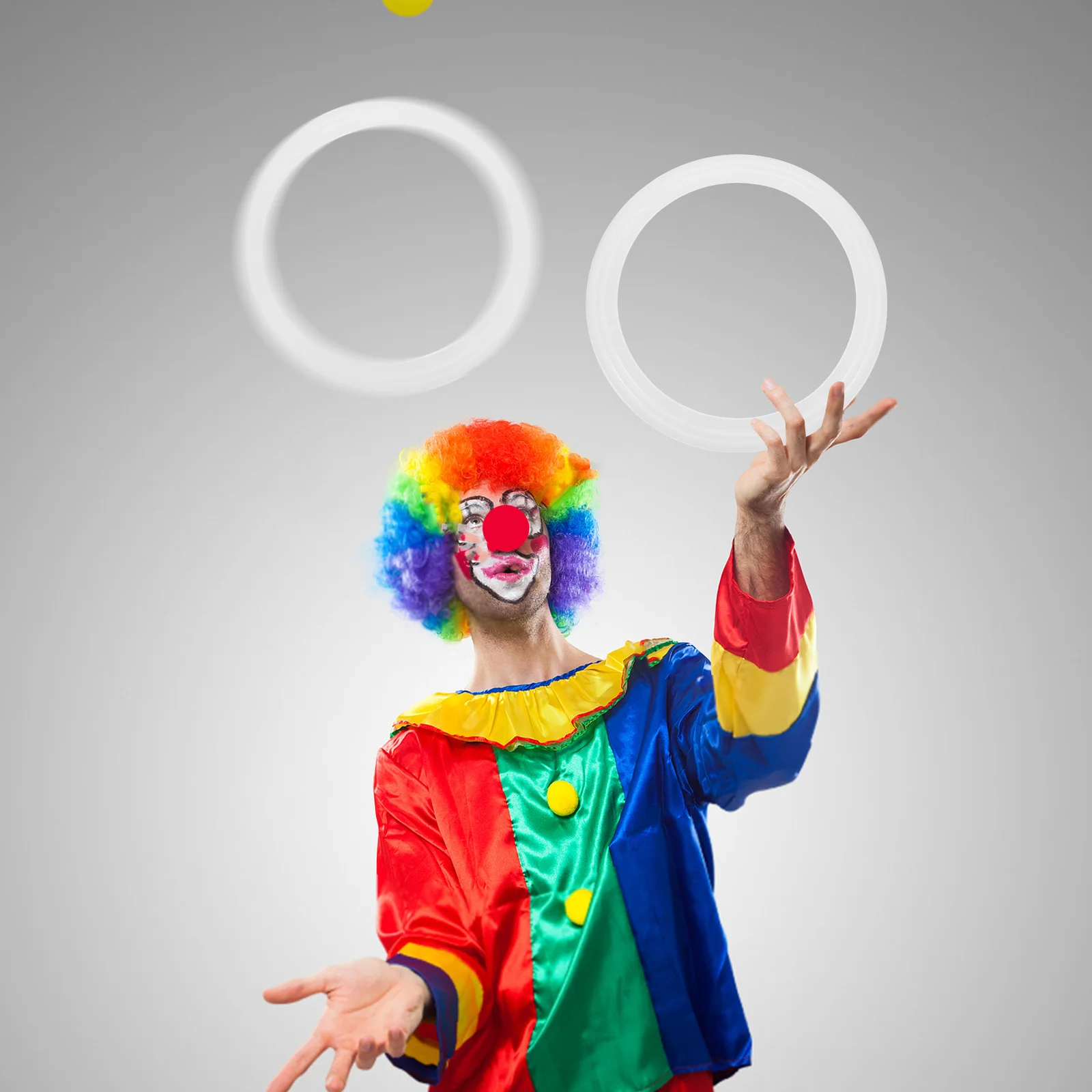 

4Pcs 13 Inch Juggling Rings for Beginners Circus Performance Prop Weather Resistant Toss Sport Outdoor Game Reusable Throwing