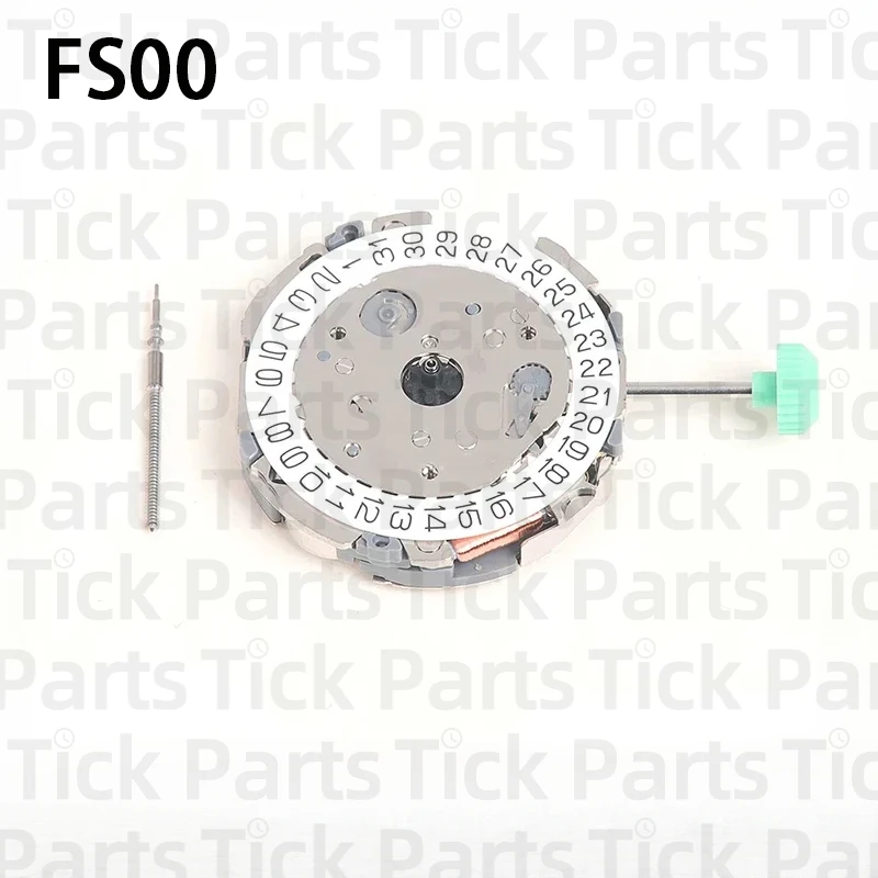 Oryginalny mechanizm MIYOTA FS00 6 wskazówek wielofunkcyjny pojedynczy kalendarz mechanizm kwarcowy 3 punkty zegarek z kalendarzem akcesoria do mechanizmu