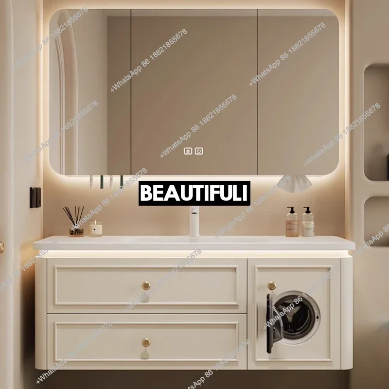 Z136Bathroom Cabinet Combination Hot Bending Integrated Basin Washbasin Washbasin