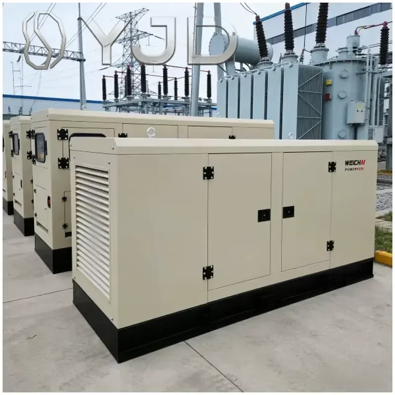 YJD Originl UK Brand 100KW 120KVA Silent Type Open Frame Diesel Genset with Remote Control 50/60Hz ATS 1800 RPM 400V/220V