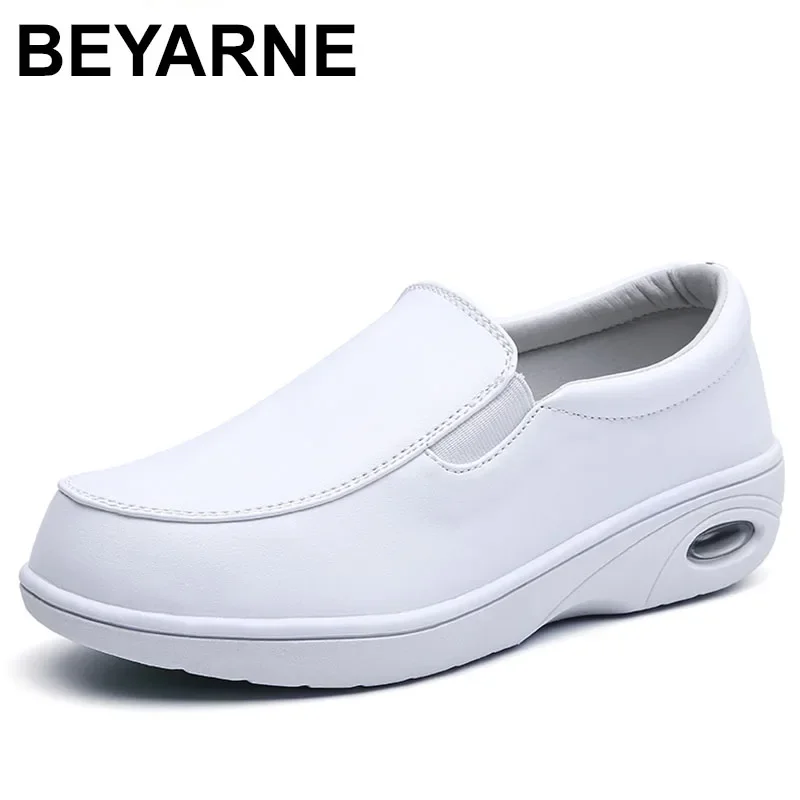 Muffin Walking Elevator Thick Sole Platform Nurse Round Toe Wedge  Creepers White Women Designer Maternity Cheap Shoes China