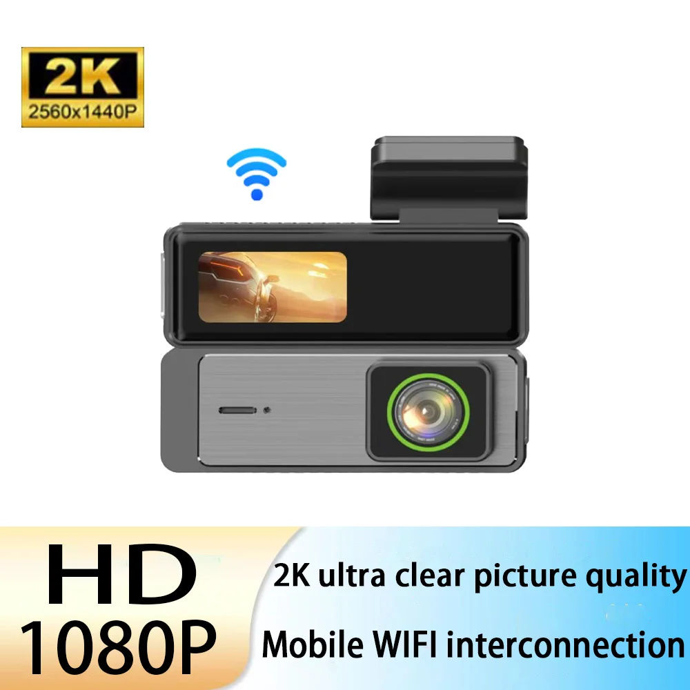 

Car 2K WIFI with Screen HD1080P Parking Monitor High Definition Driving Recorder Wireless Mobile Phone Connectivity