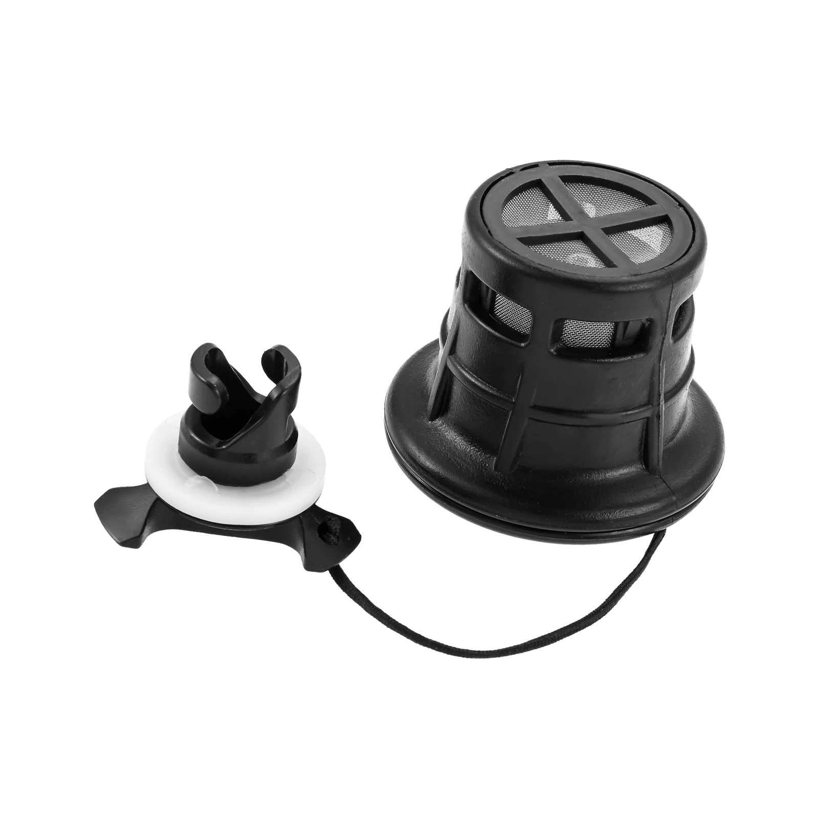 

1Pc Kayak Air Valve Secure Air Valve Cap Black Cross 6-Groove Belt with Filter Screen for Inflatable Boats River Raft and Kayaks