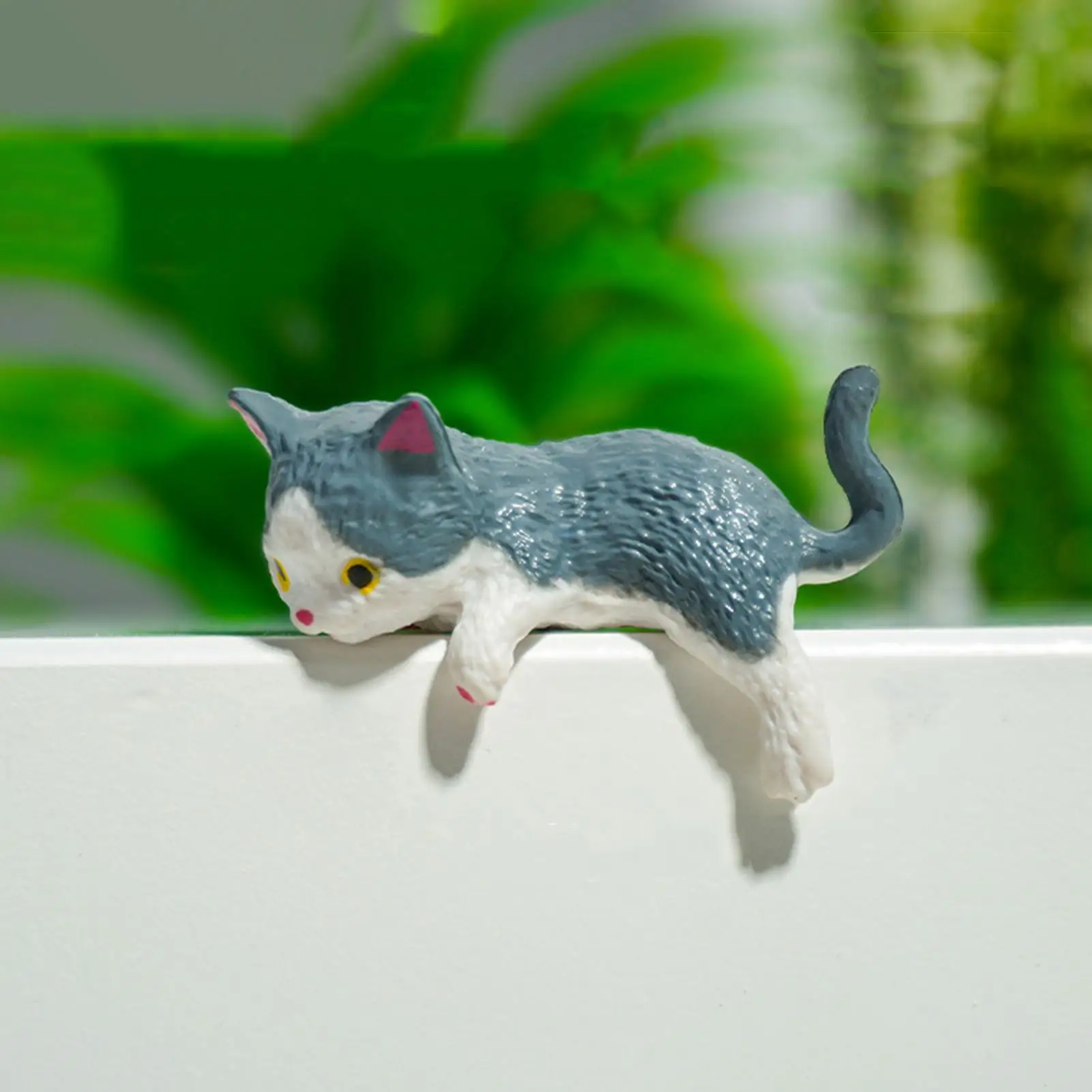 Cute Desk Accessories 10-Pieces Adorable Compact PVC Cat Model Dashboard Figures For Car For Trailer RV Truck Automotive Sedan
