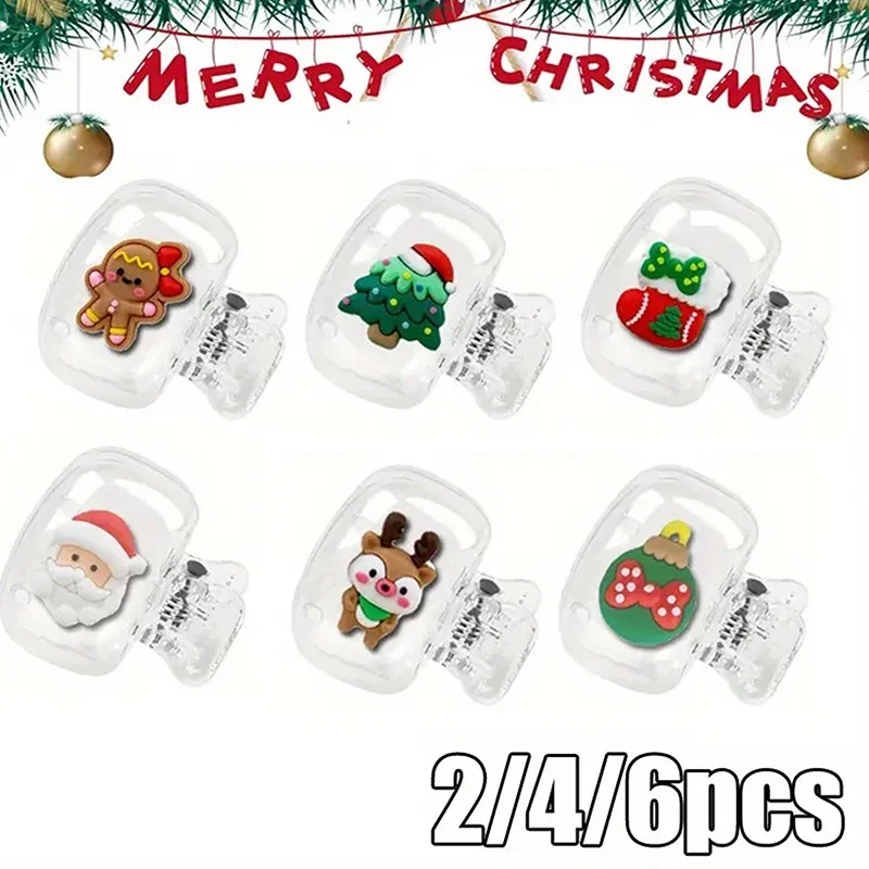 

2/4/6 шт., рождественские чехлы на голову для зубной щетки, дорожная защитная крышка насадки для зубной щетки, портативный зажим для хранения, рождественские чулки, подарки