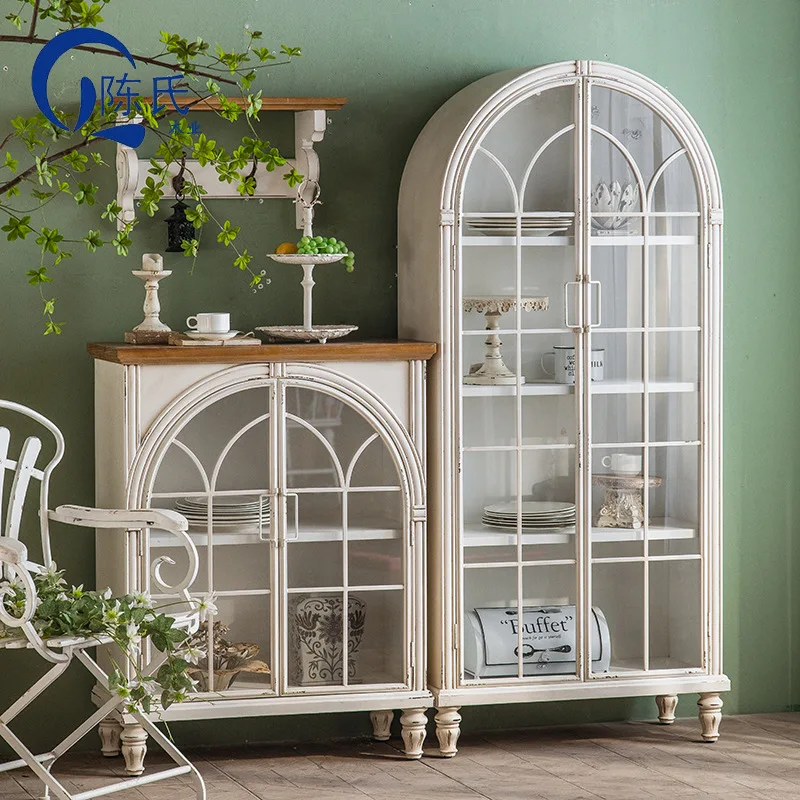 

White wine cabinet simple wall household living room narrow glass cabinet dining side small office display wine cabinet