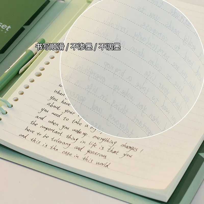 A5 B5 Loose Leaf Booklet with Inner Page Replacement Horizontal line Detachable Inner Page Diary Office Supplies