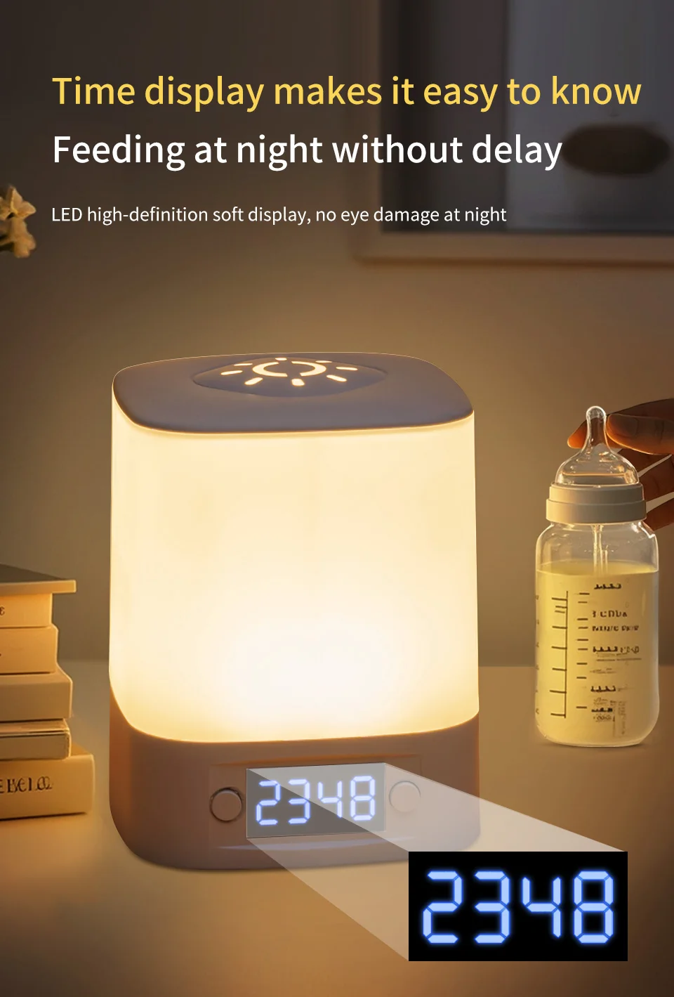 LED Night Light Bedside Rechargeable Desk Lamp Bedroom Baby Feeding Eye Protection Sleep Children's Room LightS Table Lamp