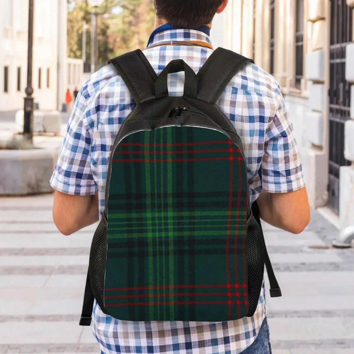Outlander Leather And Tartan Scottish Art Backpack Student Boys Girls BookBag School Bag Laptop Shoulder Bags