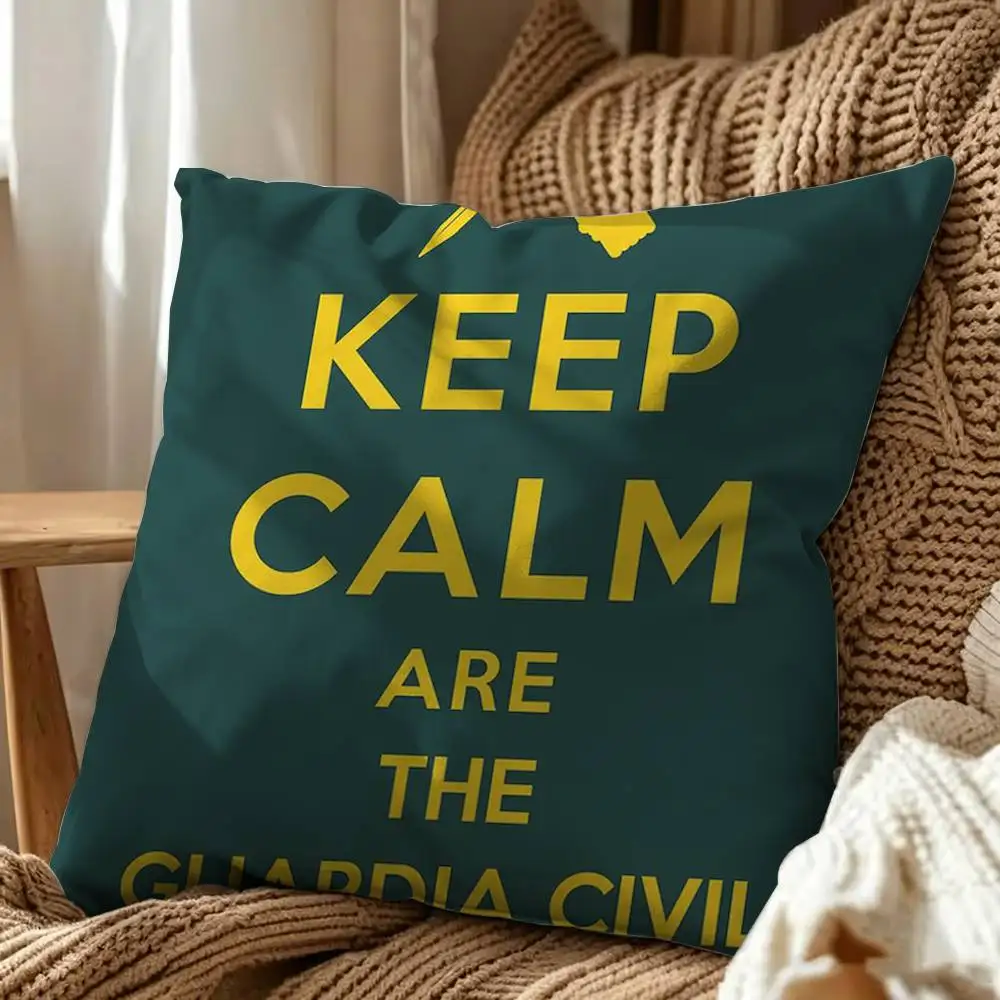 S-Spanish C-Civil G-Guard Square Pillow Case Multi Sizes For Car Home Bedroom Decor Custom Valentine Gifts