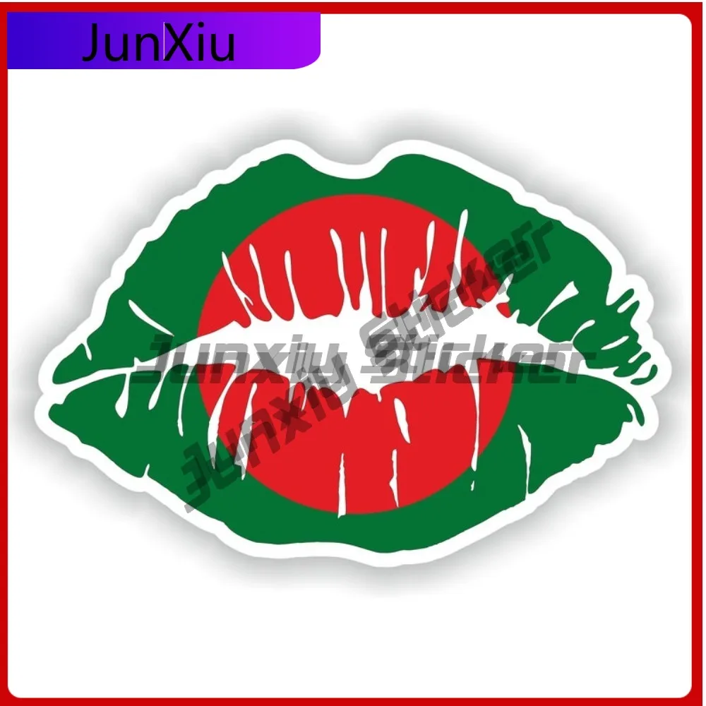 

Bangladesh Flag Lips Sticker Travel Vacation Decals Accessories Custom Vinyl Decals For Car Decoration Electric Scooter Accessor