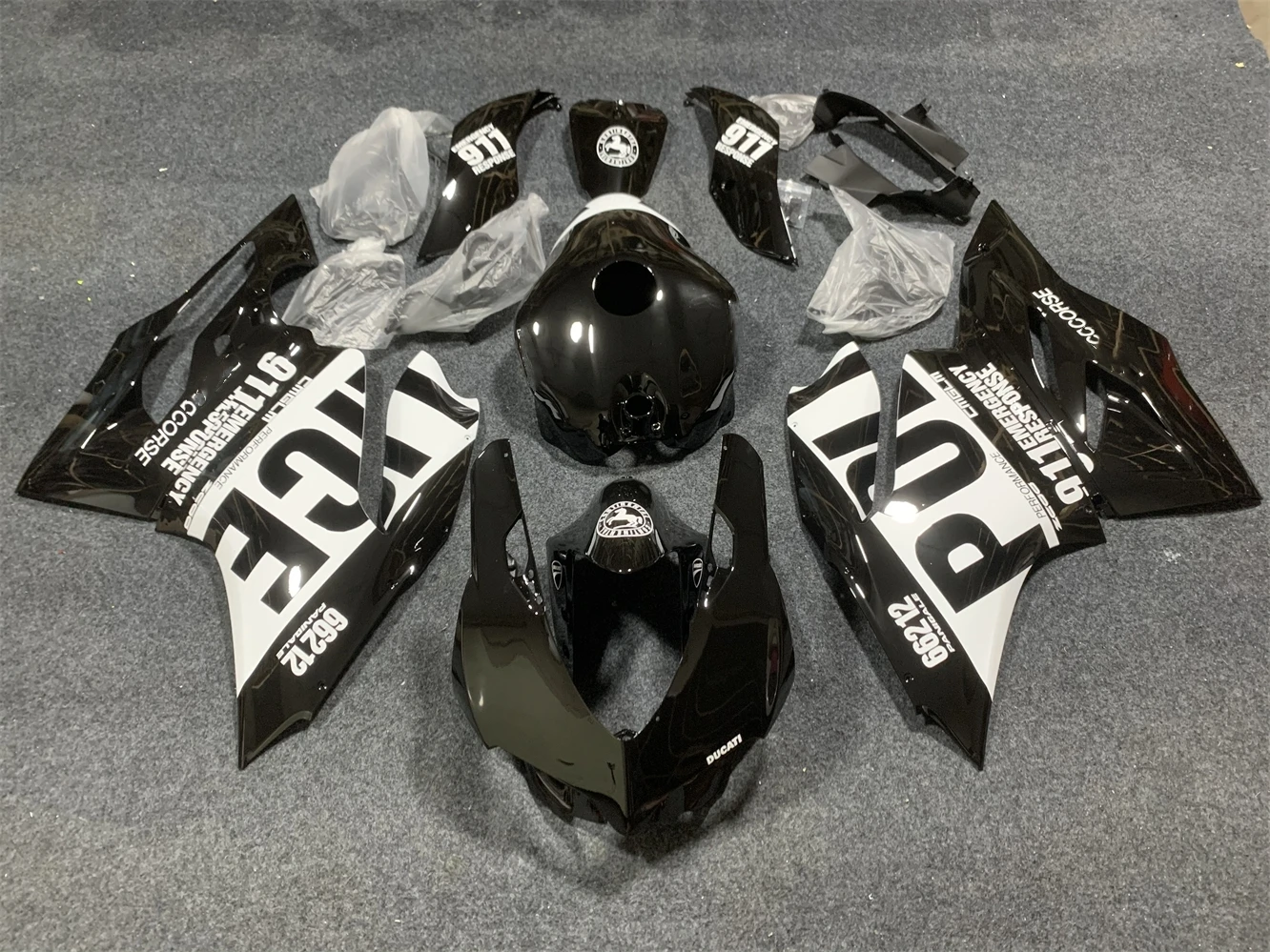 Motorcycle fairing kit for Ducati 899 12-15 year 1199 2012 2013 2014 2015 Fairing Black White