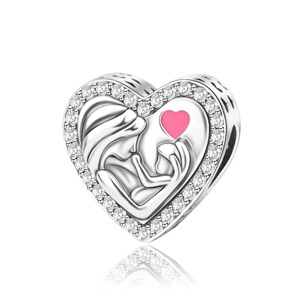 

Ahthen 925 Sterling Silver Beads Gratitude for Mother's Love Charm fit Snake Chain Bracelets Necklaces for Women Jewelry Making