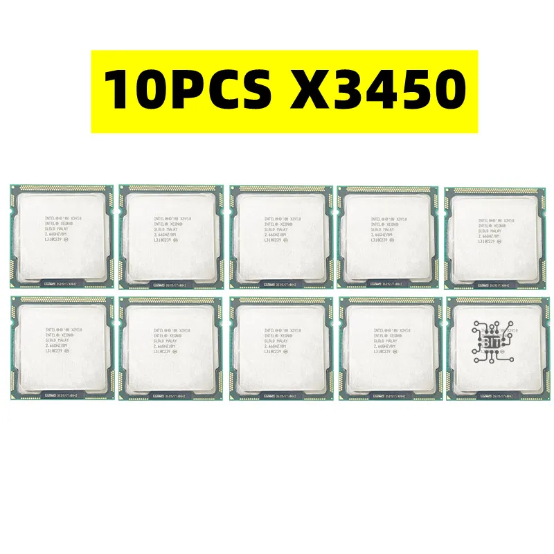 

Процессор Xeon X3450, 10 шт., четырехъядерный, 2,667 ГГц, LGA 1156, 8 Мб, 95 Вт, процессор для настольного компьютера