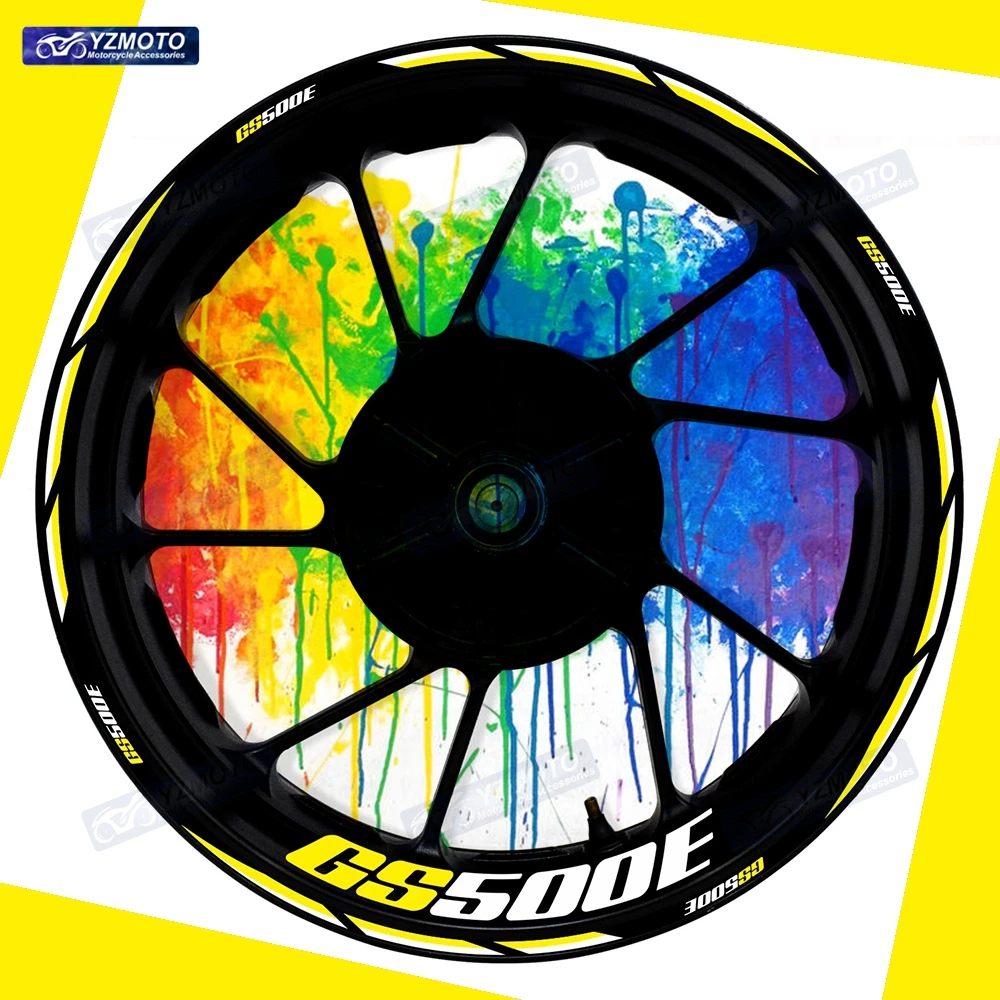 

Для мотоцикла GS500E GS 500 E 17-дюймовая наклейка на переднюю и заднюю ступицу колеса, водостойкая светоотражающая модифицированная декоративная наклейка на обод
