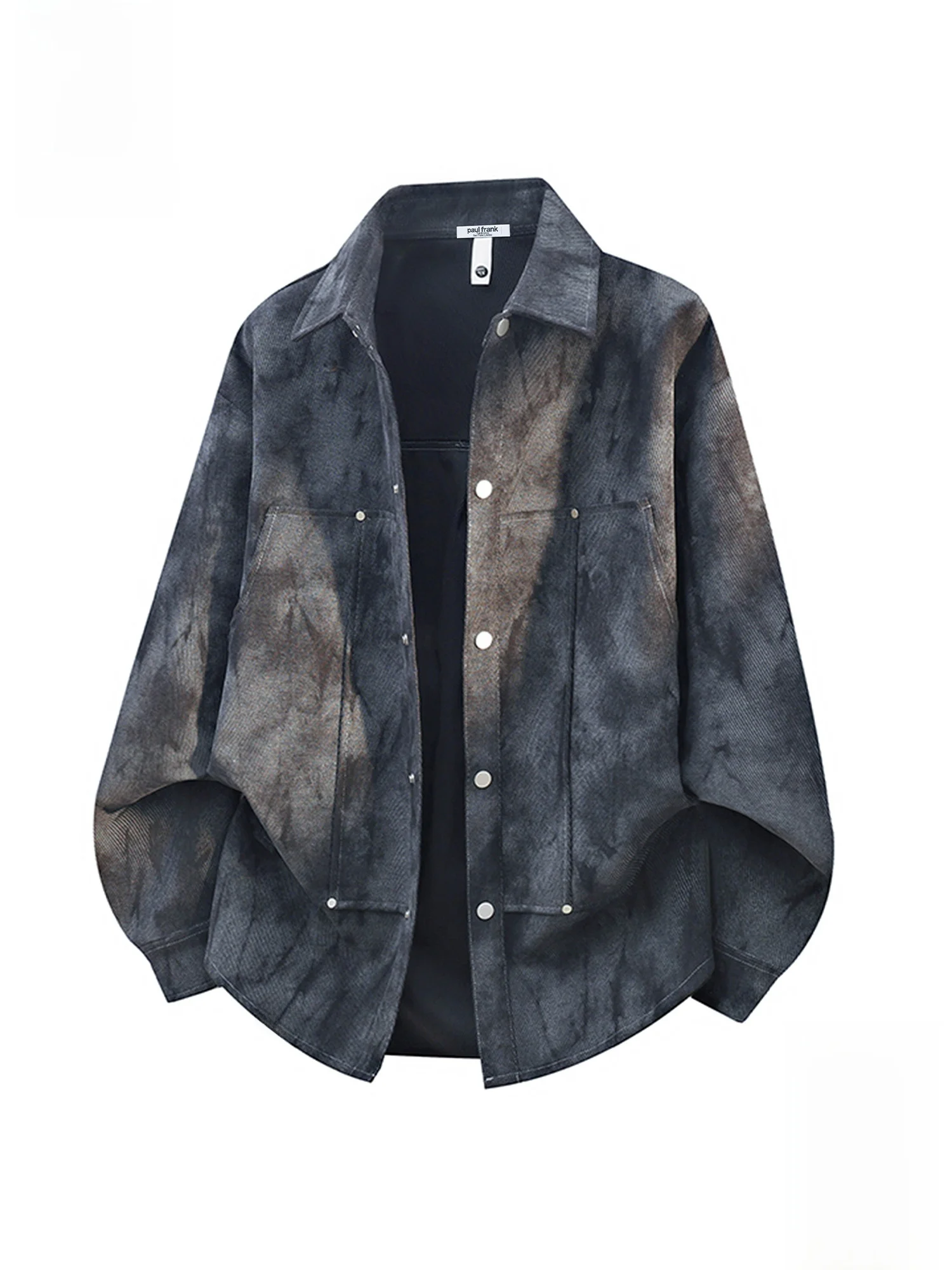 

PaulFrank Long Sve Casual irt Men's Spring New Loose Fit Collar irt Breathable Polyester Fiber Youth Trend Polyester F...