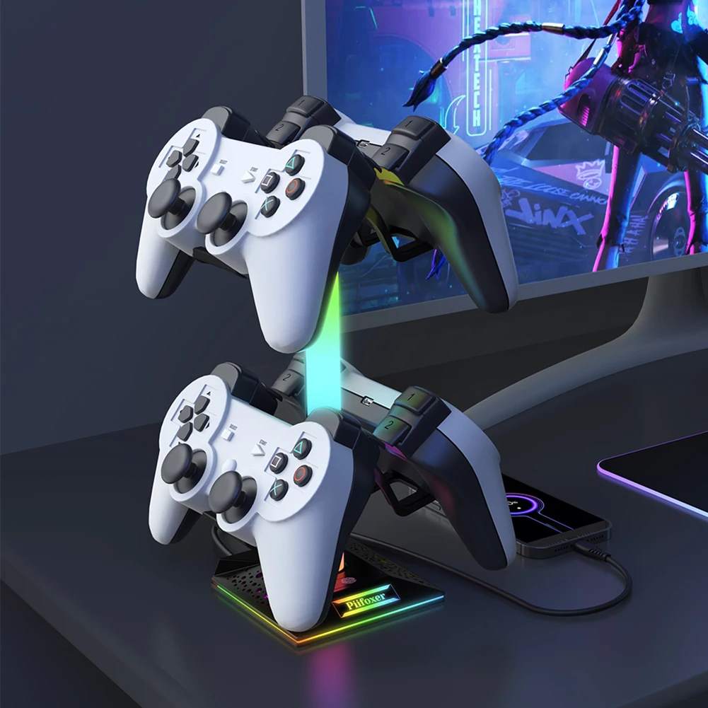 RGB Game Headset Stand Touch Control Strip Light Head Mounted Headphone Hanger Holder Desk Display Rack For PUBG Computer Gamer