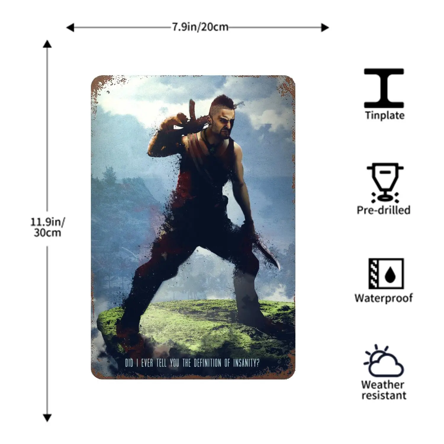 Far Cry 6 New Dawn Video Game Poster Vintage Tin Sign Metal Sign Decorative Plaque for Pub Bar Man Cave Club Wall Decoration