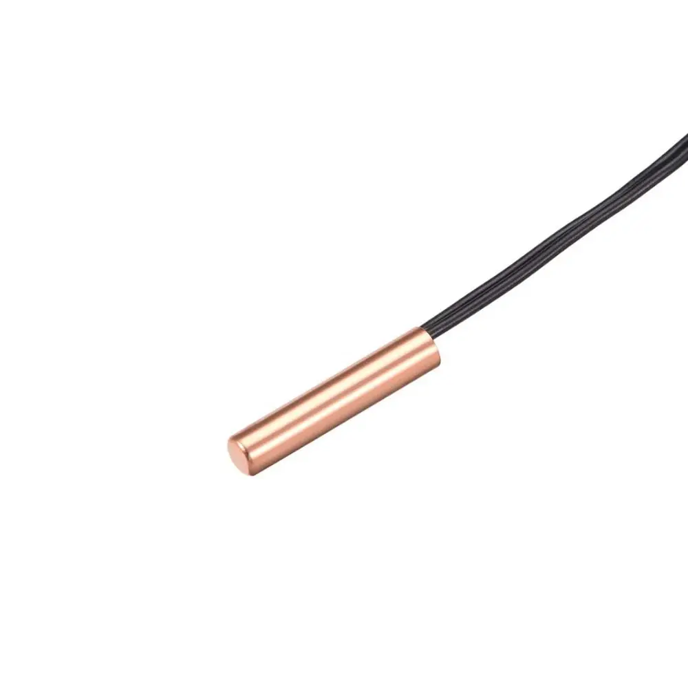 5 Pcs Waterproof Copper 10K NTC Thermistor Probe 40cm /15.7inch 10K Sensitive Temperature Sensor Kit Black for Air Conditioner