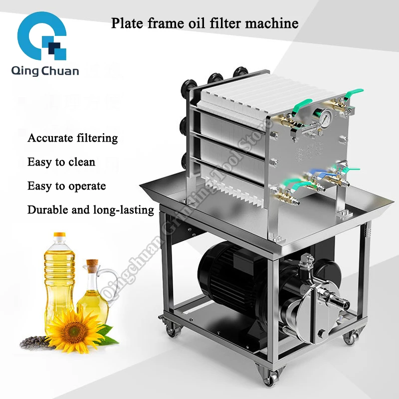 

Plate Frame Filter Machine Filtering Edible Oil Peanut Oil Fully Automatic Oil Cleaning Machine