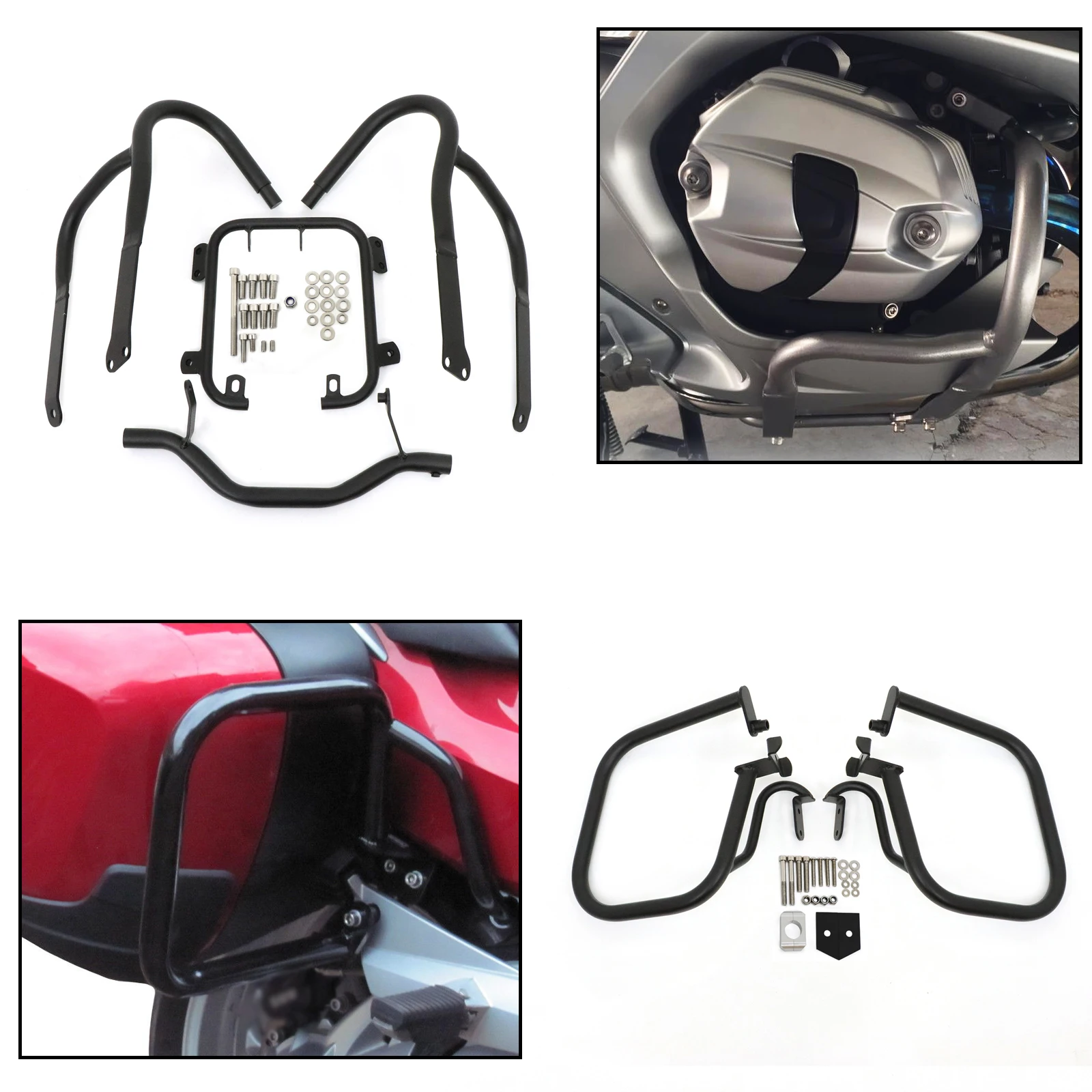 

For BMW R1200RT R 1200RT R 1200 RT 2004-2013 Motorcycle Front&Rear Engine Guard Crash Bars Frame Protection