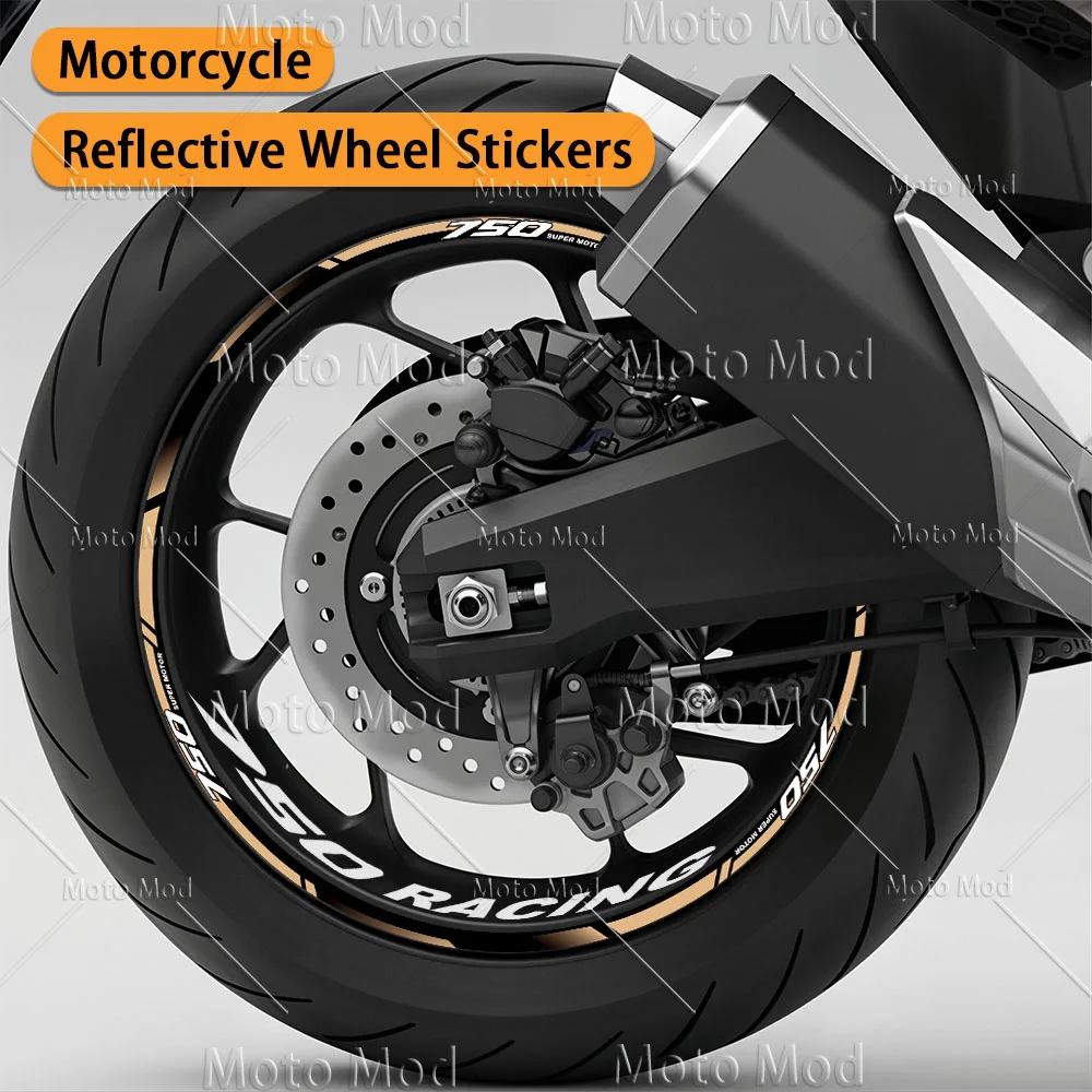 

Motorcycle Wheel Sticker Rim Decal Reflective Hub Stripe Tape Accessories For Honda Forza 750 350 2026 2025 2024