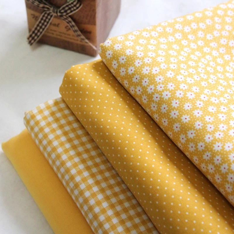 Cotton Check Fabric Handmade Solid Color Tablecloth Pillow Curtain Picnic Vintage Upholstery Decoration Crafts Material