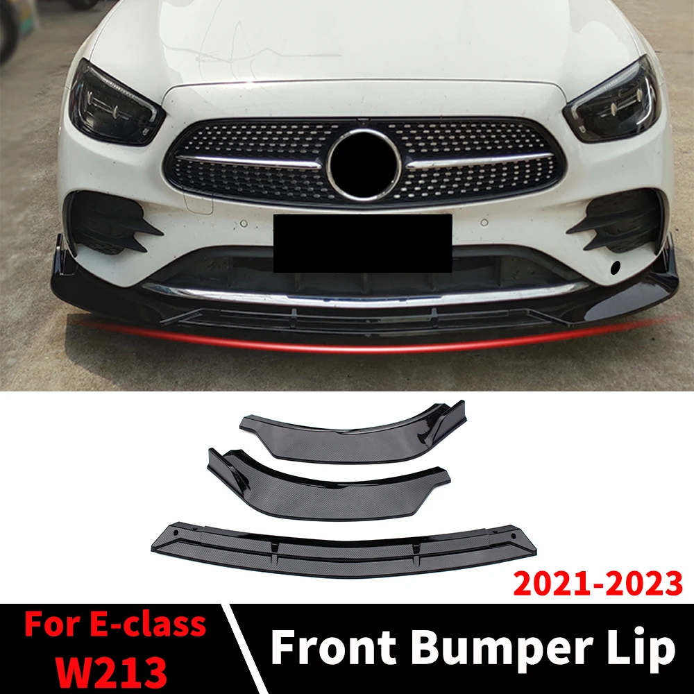 

Front Bumper Lip Chin For Mercedes W213 C238 A238 Benz E Like E350 E400 E260 E300 2021-2023 Splitter Deflector Wide Tuning