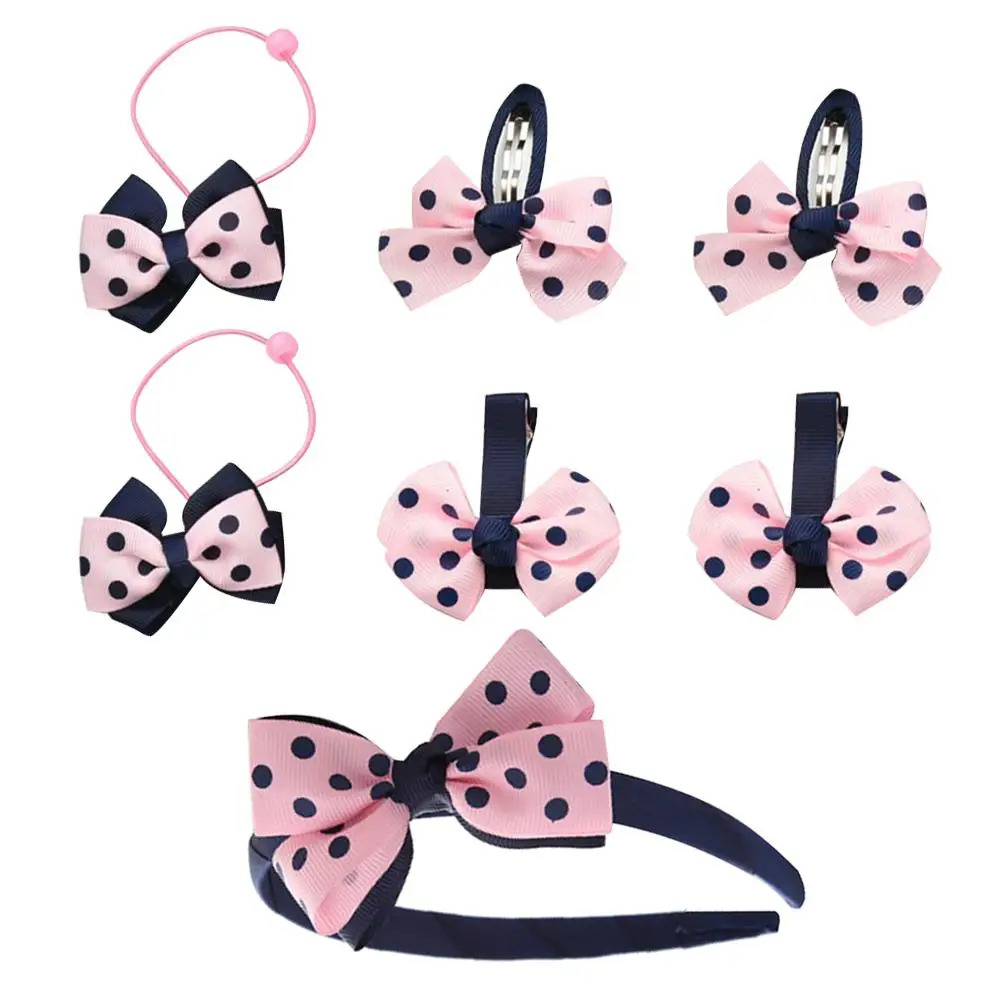

7 Pieces Hair Accessories Girls Kids Hairpin Bands Scrunchies Stylish Tiara Matching Outfits Gifts Photo Shoots Birthday