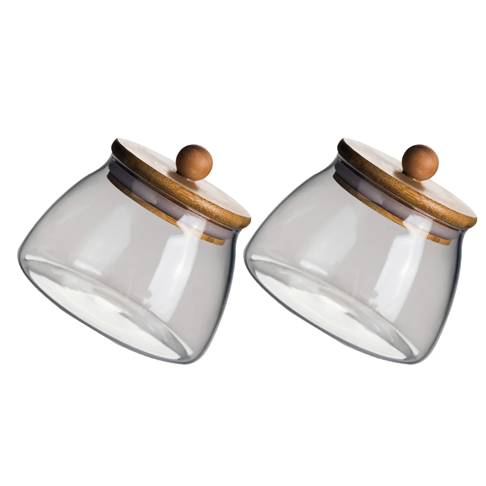 2 PCS Storage Jar Seasoning Candy Creative Wedding Portable Party Accessory Tank Transparent Jars