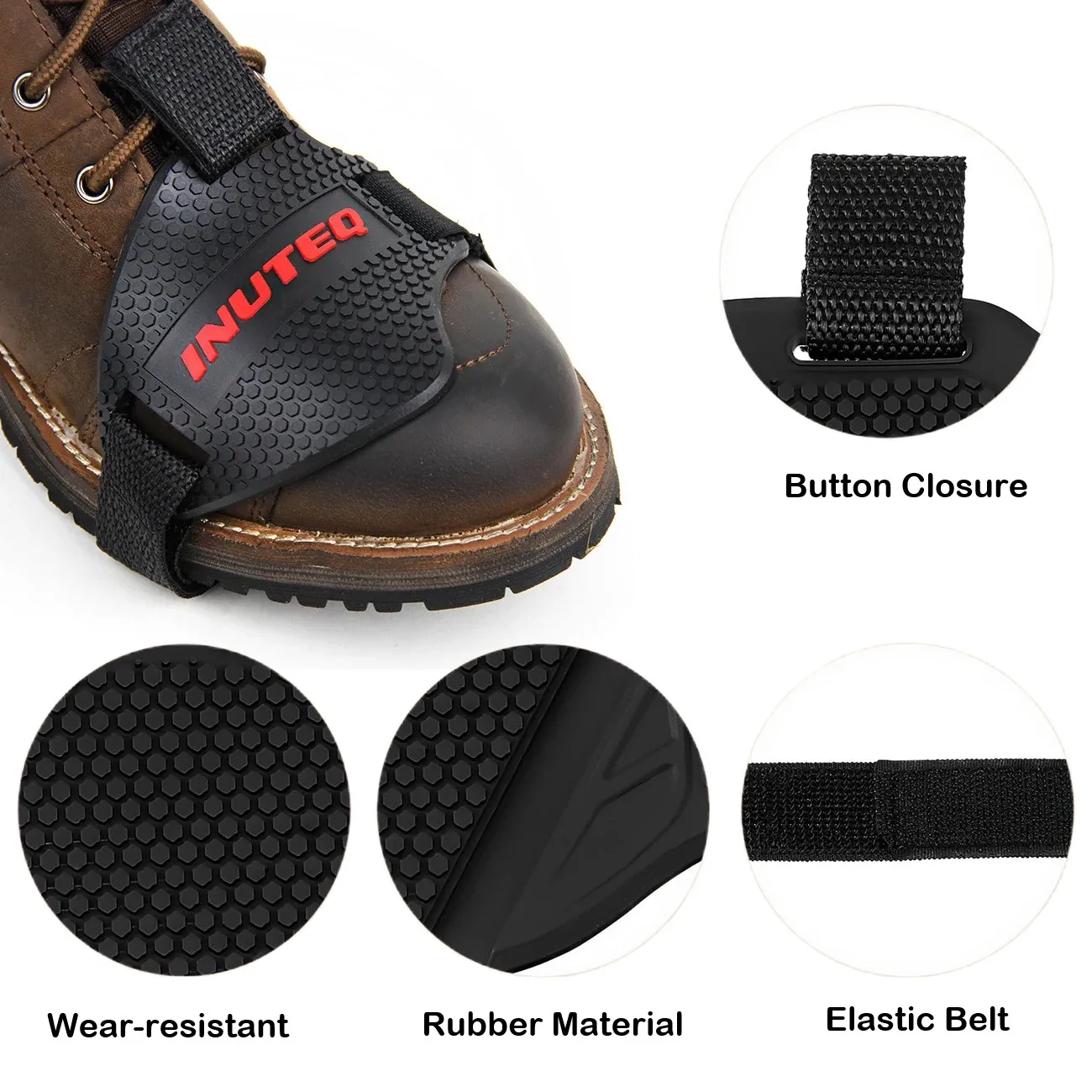 Adjustable Gear Shoe Cover Anti-Slip Motorcycle Pad Belt Durable Boot Protector Cycling Riding Motor Accessories for Man Woman
