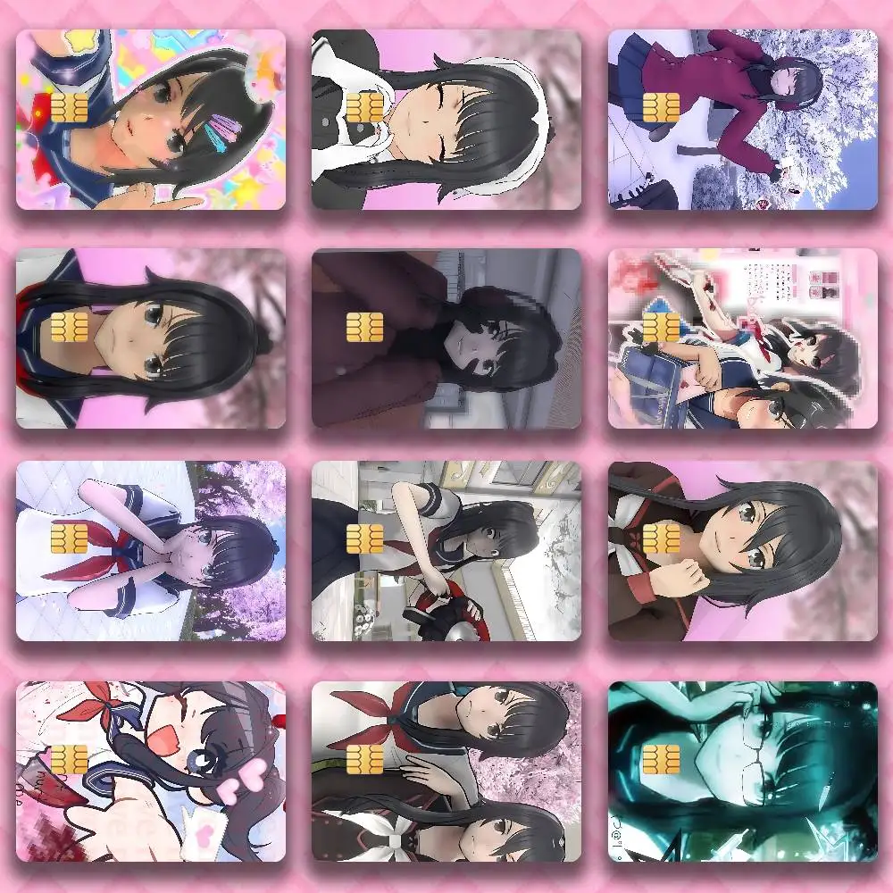 

Yandere S-Simulator Ayano Aishi Custom Credit Debit Bank Film Skin Sticker Front Cover
