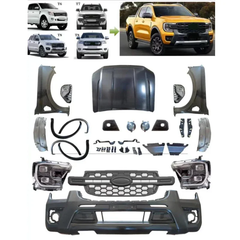 Stable Type Off-Road Parts Front Car Bumpers Body kits for ford ranger 12-21 changed to ford ranger 2022