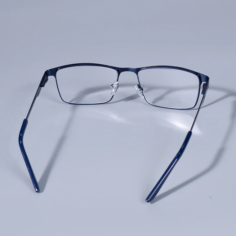Männer Platz Metall Großen Rahmen Lesen Frühling Scharnier Presbyopie Brille Blau Licht Blockieren Augenschutz Brillen +75 + 125 + 175 + 4 – Detail 12