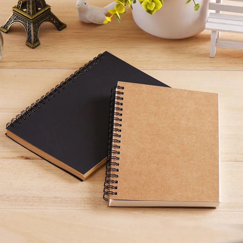 Blank Notebook A5 A6 Spiral Sketchbook Graffiti Notebook Diary Jouranl school supplies 50 Sheets Kawaii korean stationery