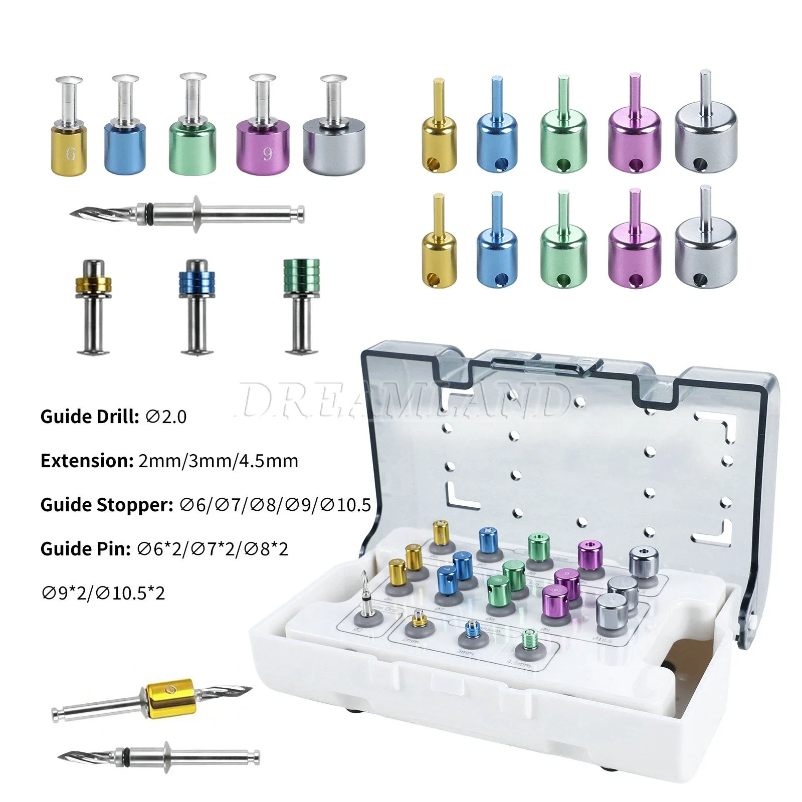 19 Pcs Fully Guided Drills Set Universal Dental Implant Guide & Positioning Kits
