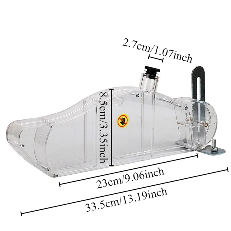 A11I 電気丸鋸透明シェルダストガード保護カバー 4-10 インチテーブルソー用透明プラスチック安全サポート