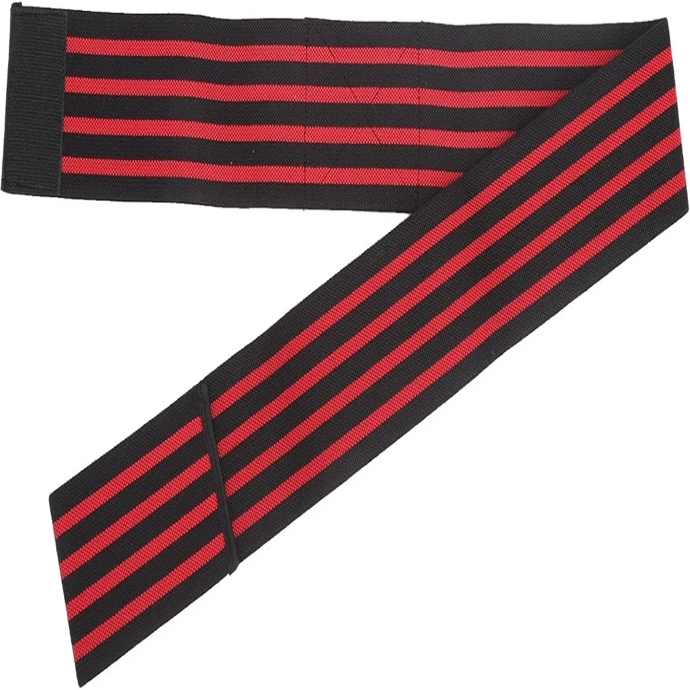 Adjustable Straps Elbow Compression Bandage Black And Red Stripes Elastic Material Sports Elbow Brace Professional Grade