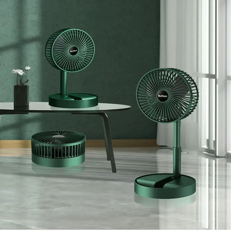 Desktop fan charging model, long endurance USB foldable mini retractable fan, dormitory portable desktop electric fan