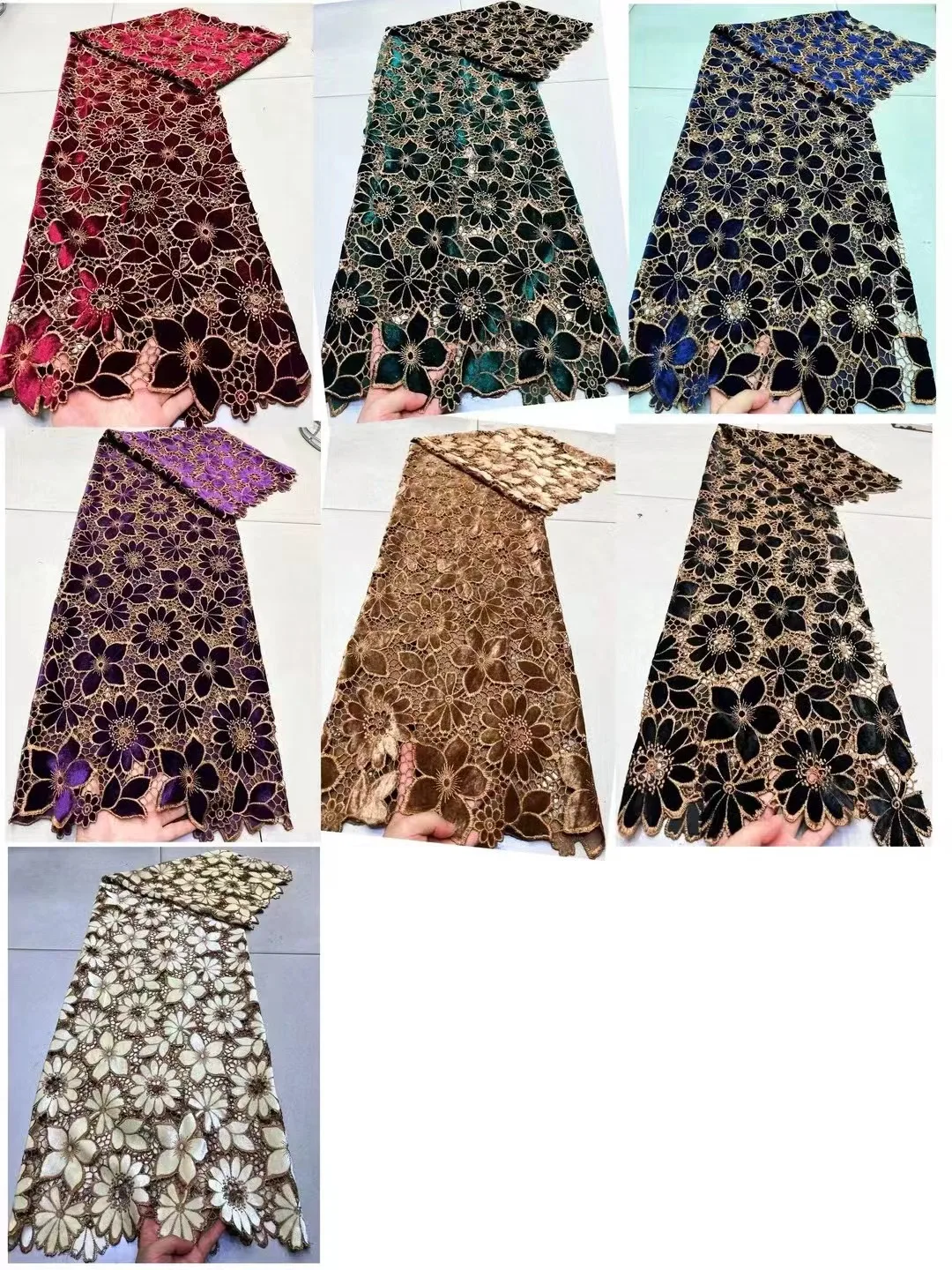 Fashion African Velvet Lace Fabrics 2026 High Quality Women Party Women Embroidery Nigerian French Lace Materials For Wedding