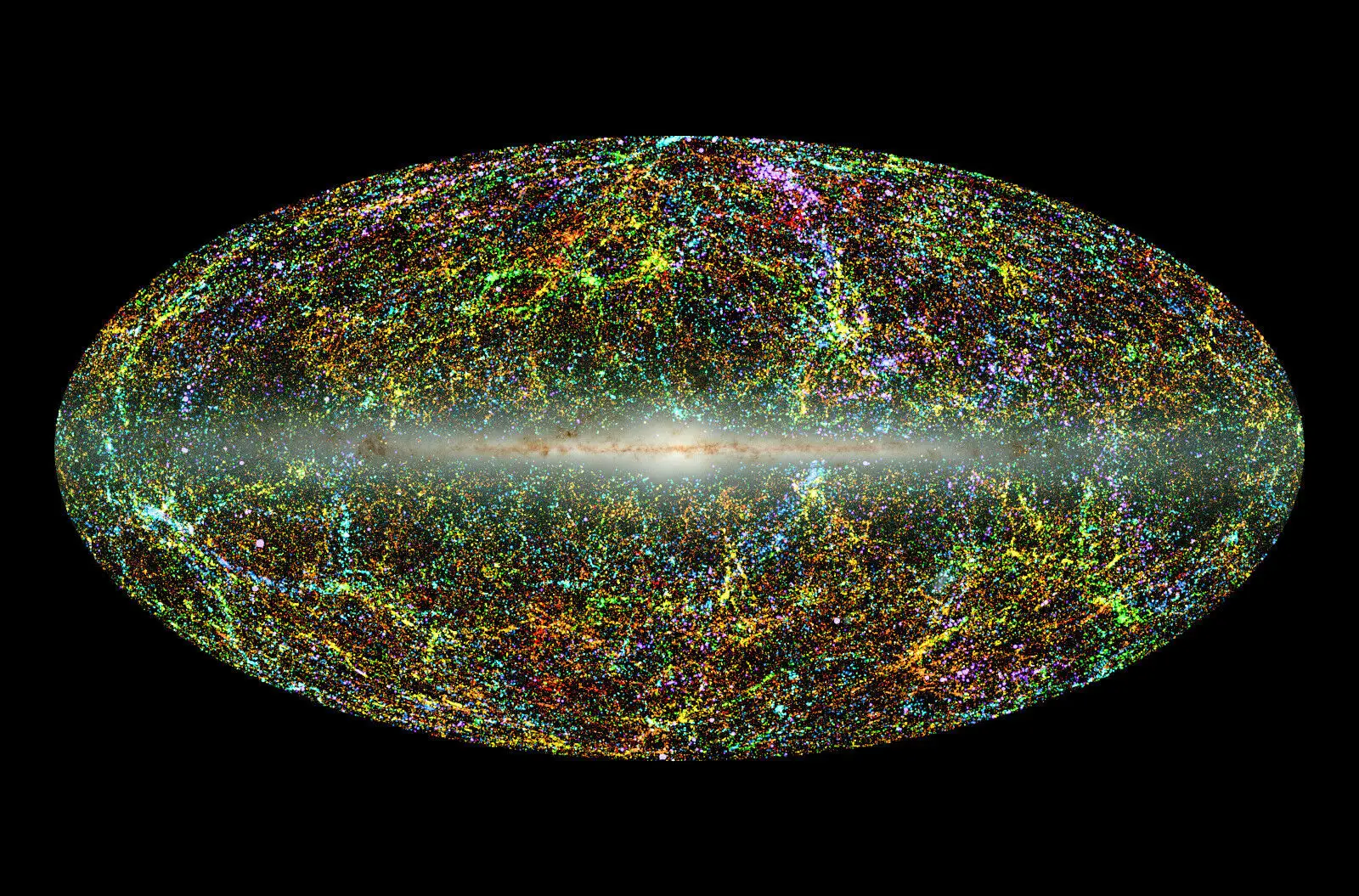 Infrared Map of the Known Universe Space Art Picture Print Silk Poster Home Wall Decor