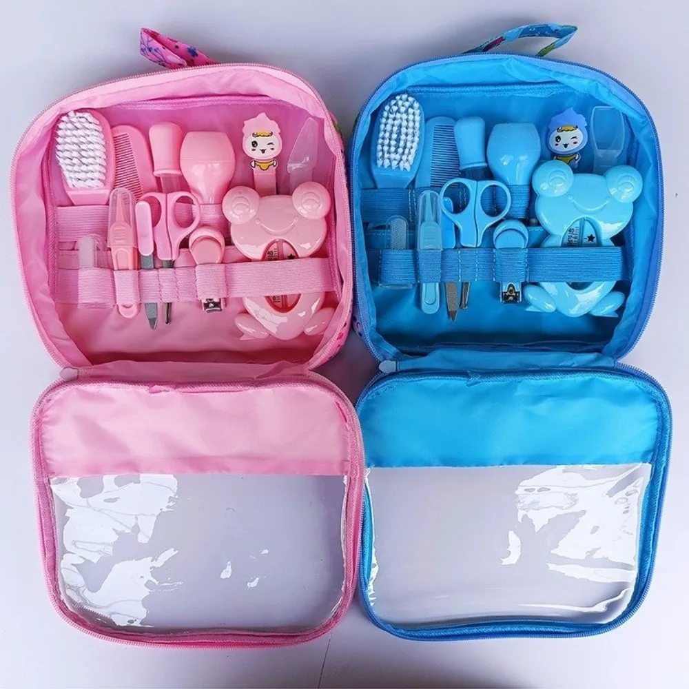 13Pcs/Set Multi-functional Baby Care Kit Hair Wash Brush Nail Clipper Newborn Care Essentials Nasal Aspirator Comb