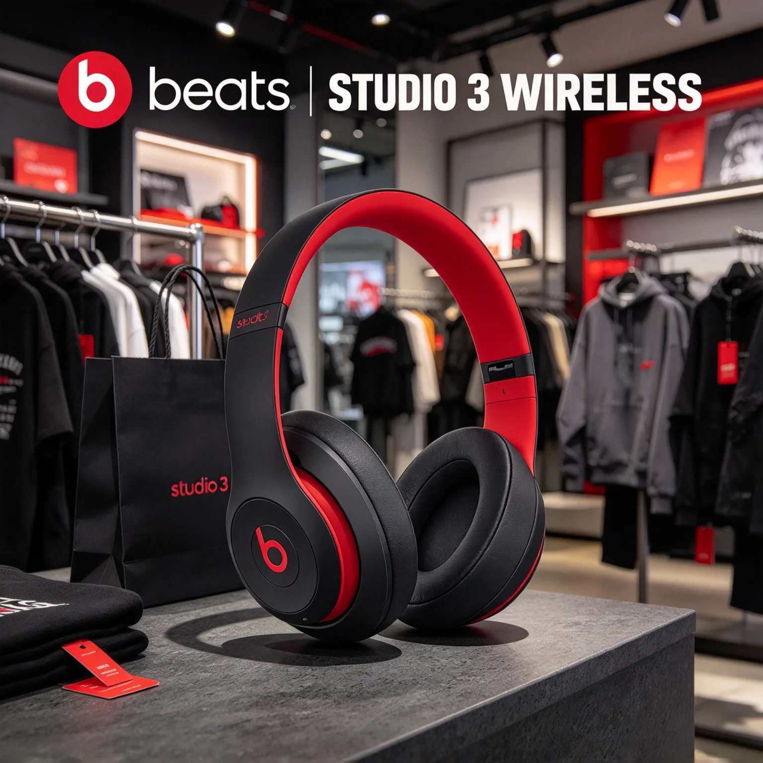 Anc Wireless Over Ear Headphones - سماعات رأس لاسلكية Beats Studio 3،