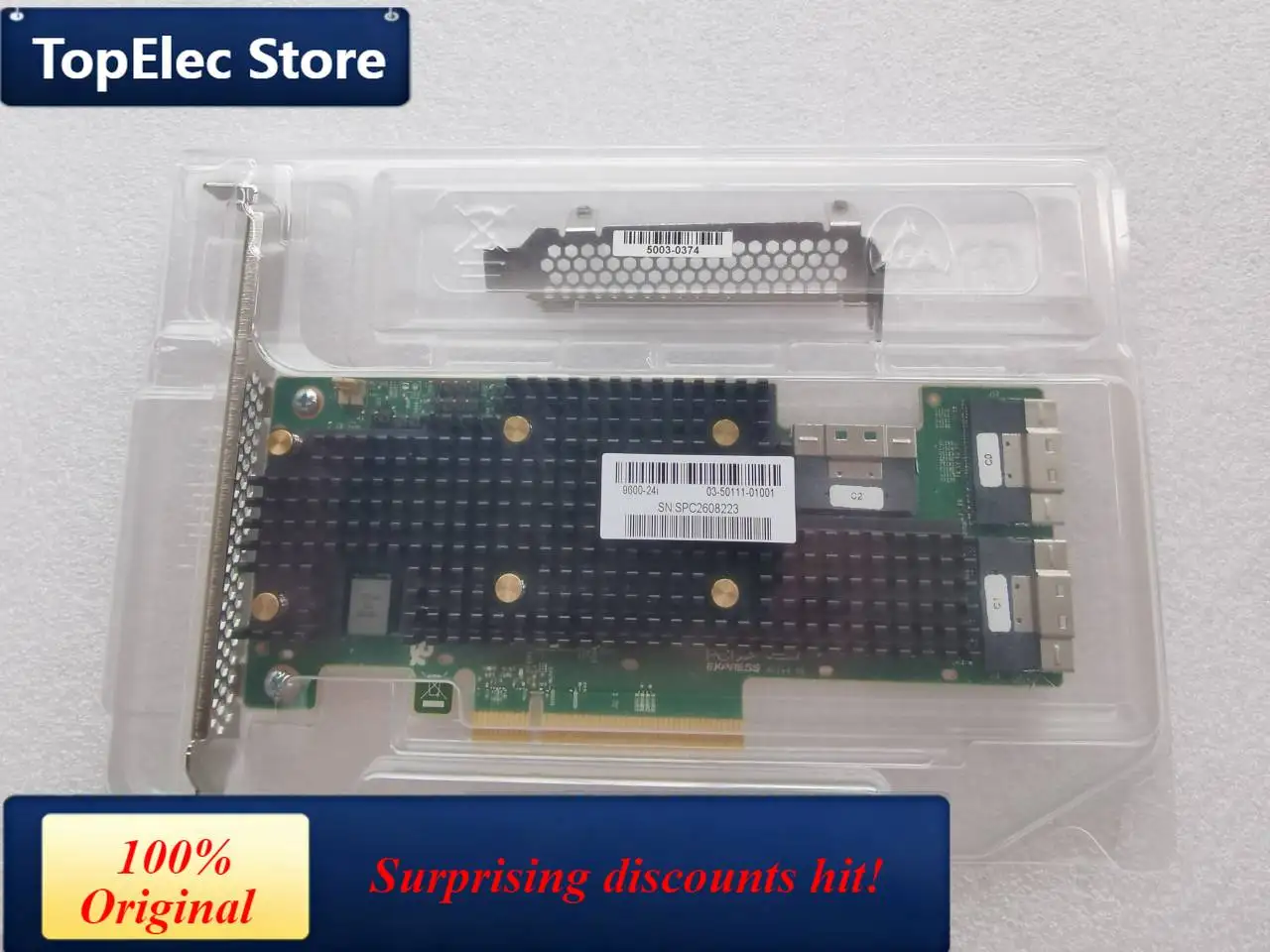 TopElec Adapter card eHBA 9600-24i 24 Int. Ports PCIe SAS/SATA/NVMe Tri-Mode