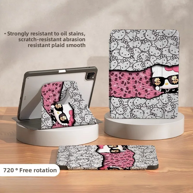 

Чехол Sanrio Hello Kitty для iPad Funda ipad A16 11 дюймов Pro 4 5 6 Mini 6 7 Чехол для планшета Ipad Air 4 5 10 11 поколения Защитный чехол
