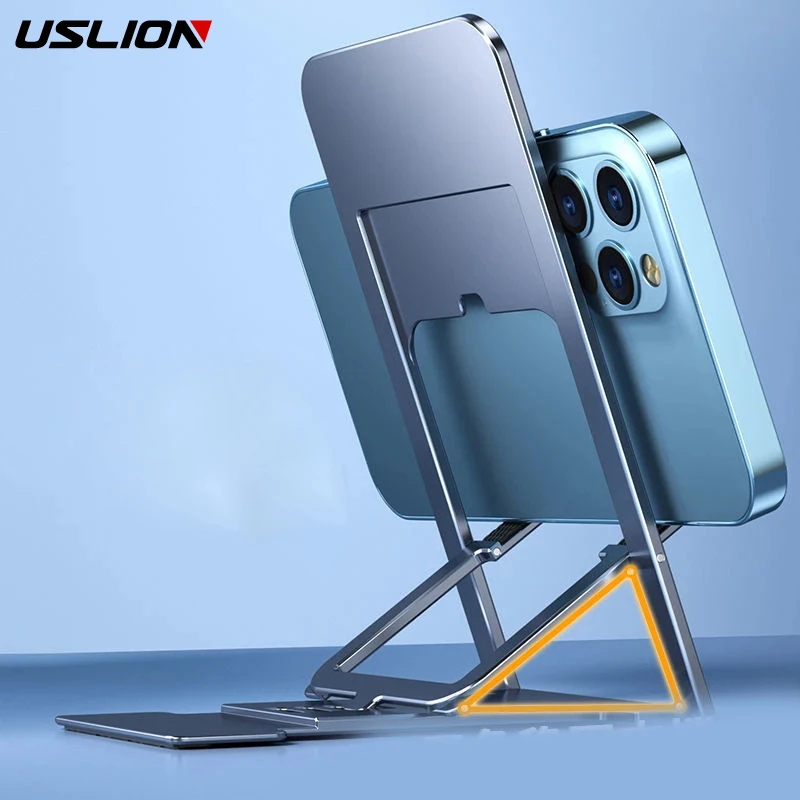 

USLION Phone Stand Holder Tablet Stand Plastic Mobile Phone Holder Folding Ipad Stand For Ipad Pro Iphone Xiaomi Desktop Bracket