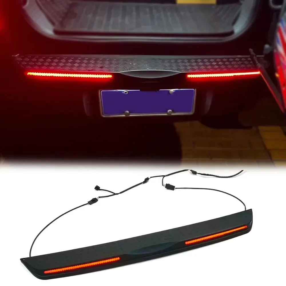 Car Trunk Sill Guards with led brake turning light For Land Rover Defender  90 110 2020 Rear Bumper Guards Protector Anti-scratc