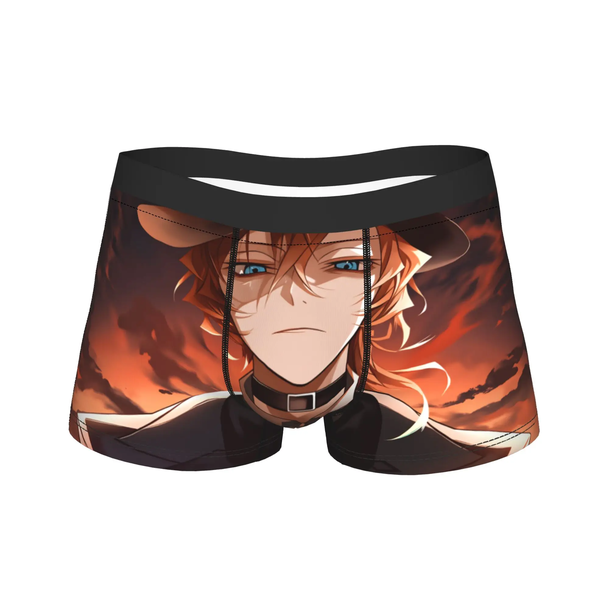 

Нижнее белье Chūya Nakahara, боксеры с принтом, мужские трусы, мягкие модные шорты, трусы, подарок на день рождения